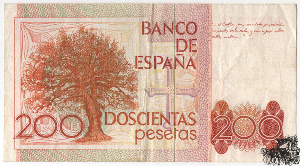 200 Pesetas 1980 - Spanien - sehr schön