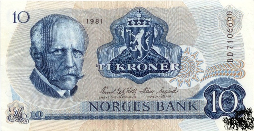 10 Kronen 1977 - Norwegen