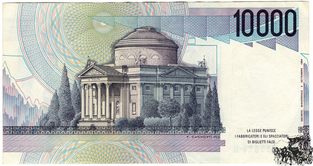 10.000 Lire 1984 - Italien - sehr schön