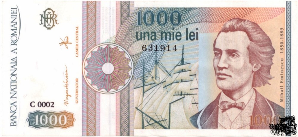 1000 Lei 1991 - Rumänien