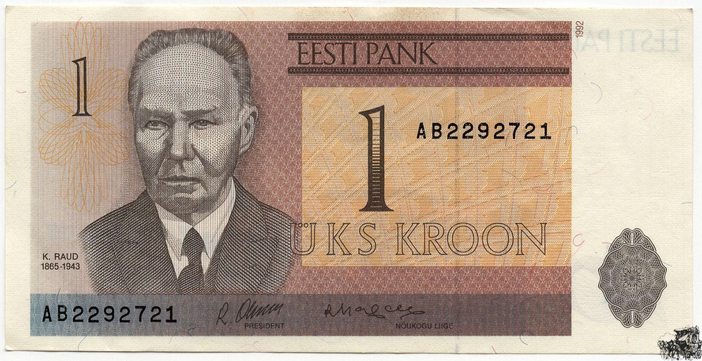 1 Krone 1992 - Estland - bkfr.