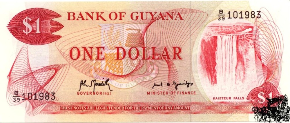 1 Dollar 1992 - Guyana