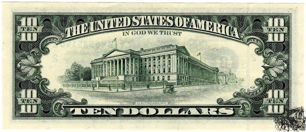 10 Dollar 1993 USA - New York - bankfrisch
