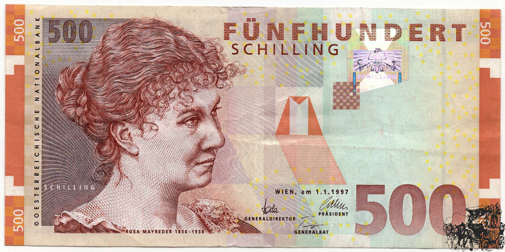 500 Schilling 1997 - 2.Republik - sehr schön 500 Schilling 1997 - 2.Republik - sehr schön