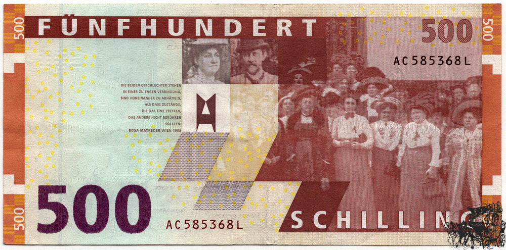 500 Schilling 1997 - 2.Republik - sehr schön 500 Schilling 1997 - 2.Republik - sehr schön