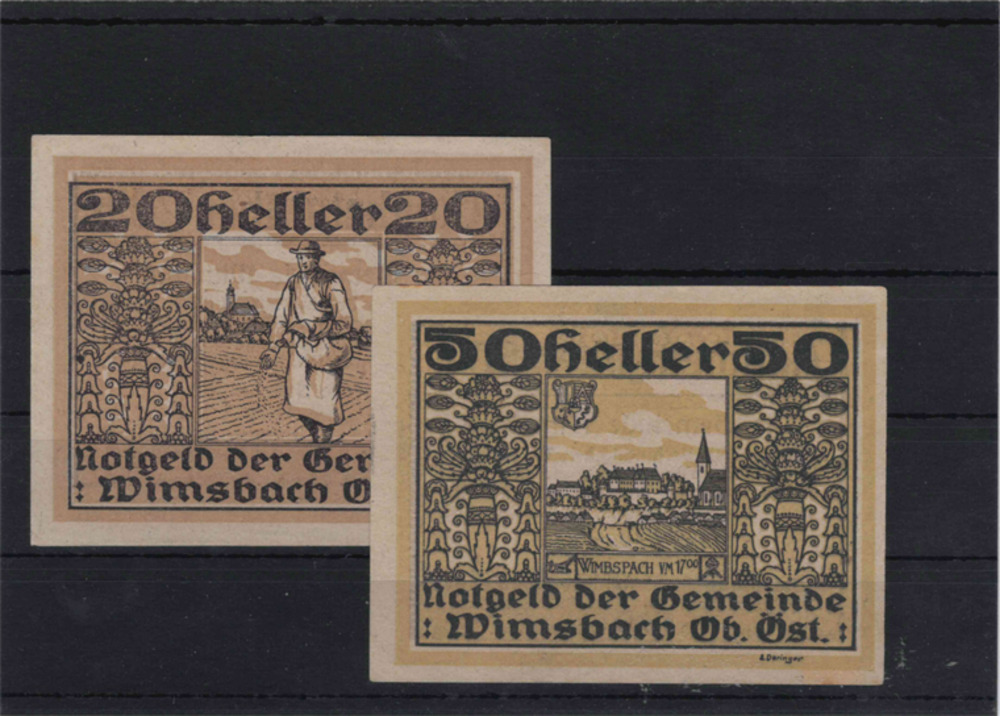 20 und 50 Heller - Wimsbach