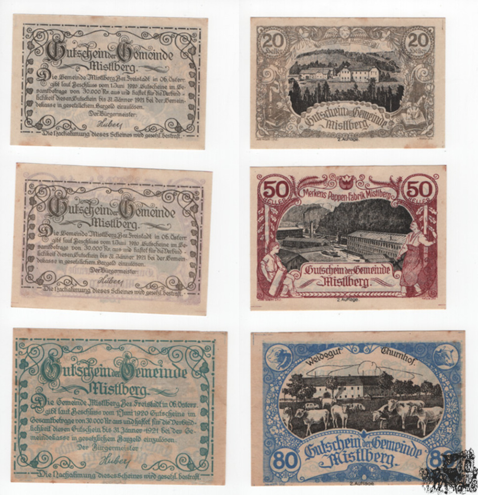 Mistlberg, OÖ - Notgeld 1920 Mistlberg, OÖ - Notgeld 1920