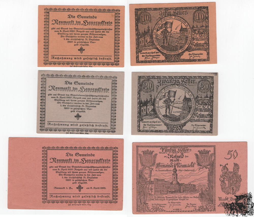 Neumarkt im Hausruckkreis, OÖ - Notgeld 1920 Neumarkt im Hausruckkreis, OÖ - Notgeld 1920