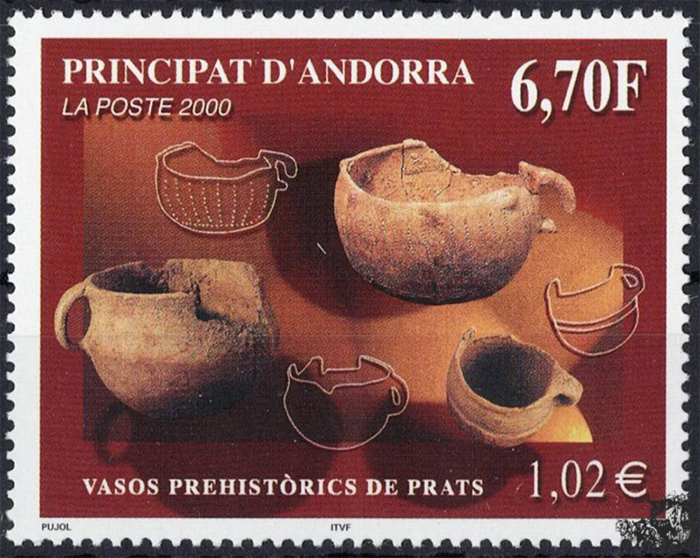 Andorra fr. 2000 ** - Prähistorische Töpfereien aus Prats