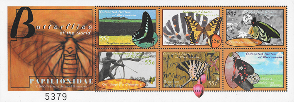 Mikronesien 2000 ** - Schmetterlinge aus aller Welt (0,55$)