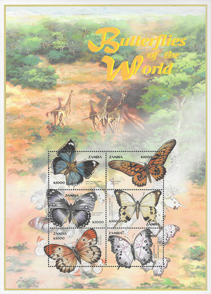 Sambia 2000 ** - Schmetterlinge aus aller Welt, Acrea zeteb Sambia 2000 ** - Schmetterlinge aus aller Welt, Acrea zeteb