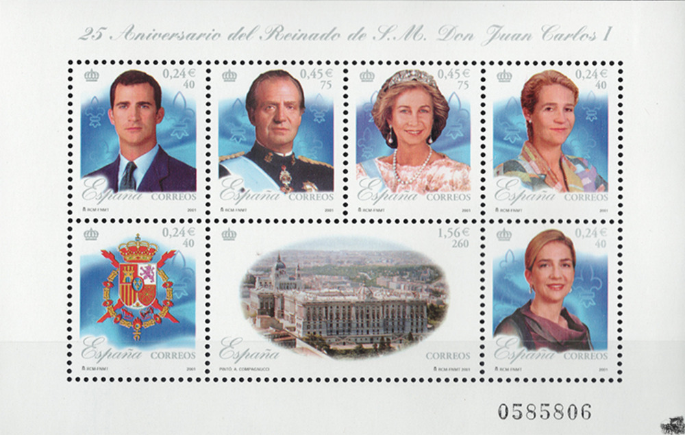 Spanien 2001 ** - 25 Jahre Regentschaft von König Juan Carlos I.