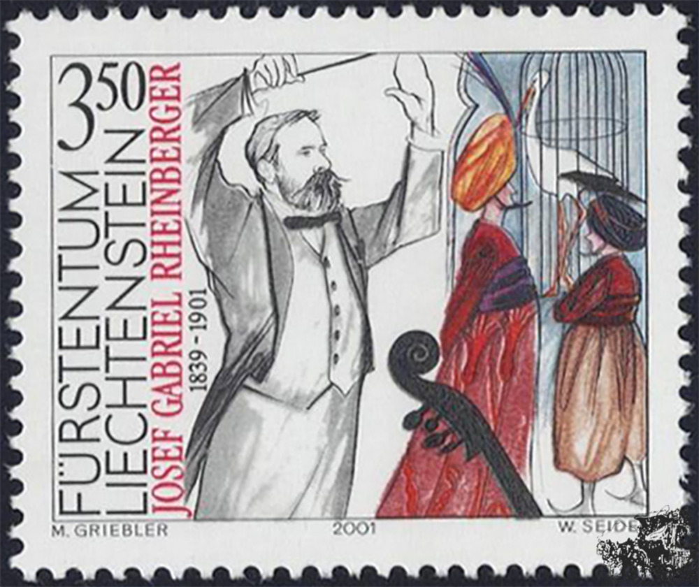 Liechtenstein ** 2001 - 100. Todestag von Josef Gabriel von Rheinberger