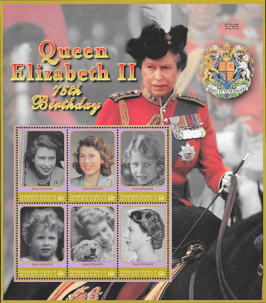 Mikronesien 2001 ** - 75. Geburtstag von Königin Elisabeth II. Mikronesien 2001 ** - 75. Geburtstag von Königin Elisabeth II.