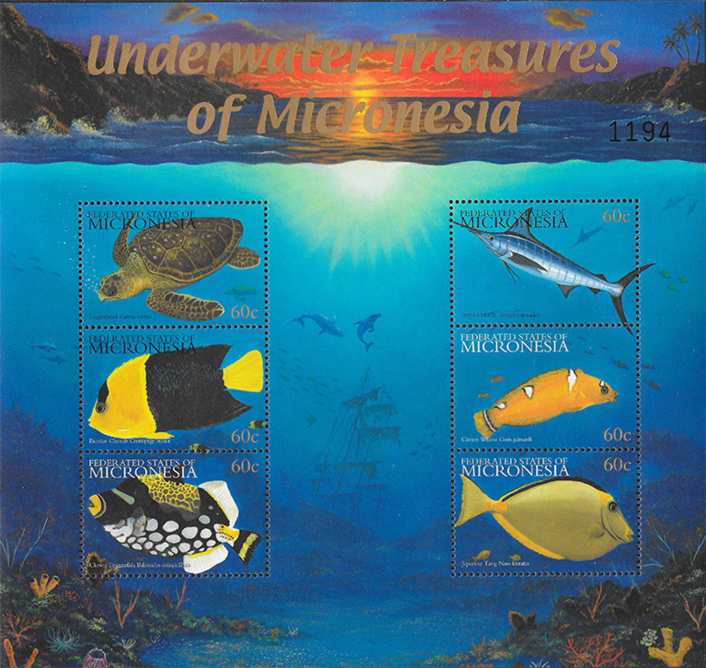 Mikronesien 2001 ** - Einheimische Meerestiere, Karettschildkröte