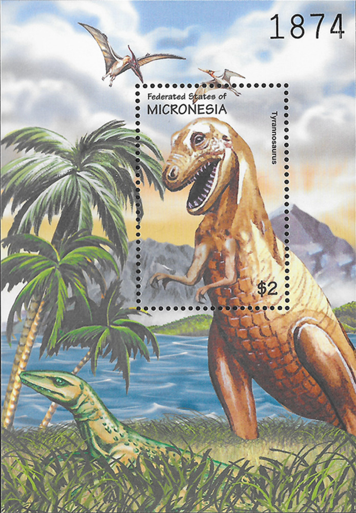 Mikronesien 2001 ** - Prähistorische Tiere, Tyrannosaurus Mikronesien 2001 ** - Prähistorische Tiere, Tyrannosaurus