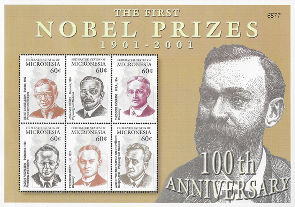 Mikronesien 2001 ** - 100 Jahre Nobelpreis, Bengt Samuelsson