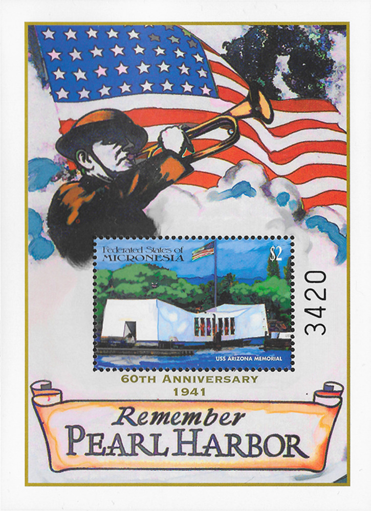 Mikronesien 2001 ** - 60. Jahrestag der Schlacht um Pearl Harbor, USS-Arizona-Gedenkstätte