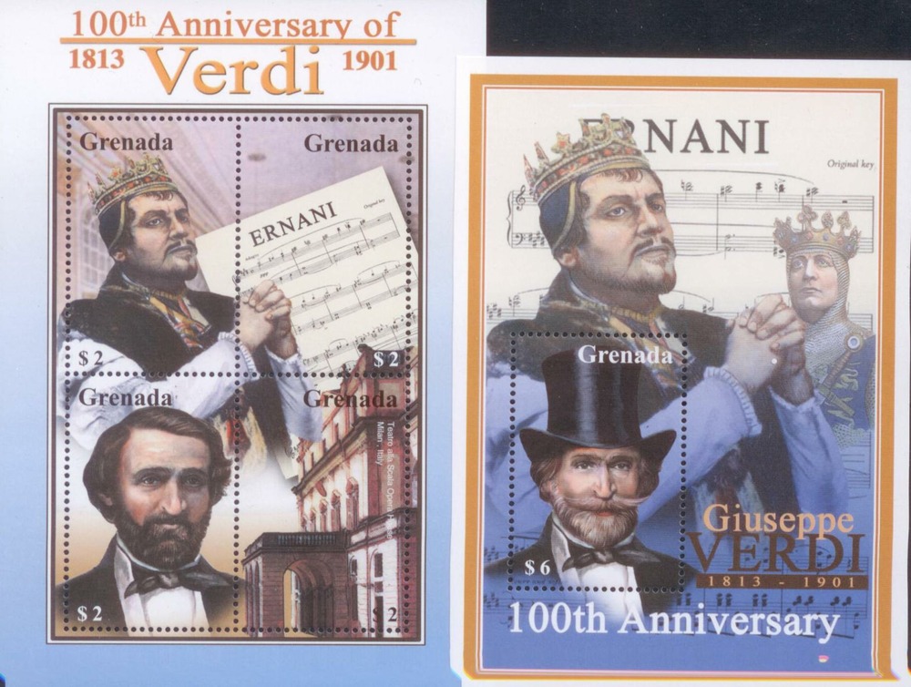 Grenada ** 2001 - 100th. Death Guiseppe Verdi Grenada ** 2001 - 100th. Death Guiseppe Verdi