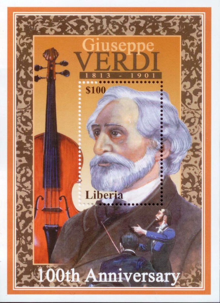 Liberia ** 2001 - 100. Todestag Guiseppe Verdi Liberia ** 2001 - 100. Todestag Guiseppe Verdi