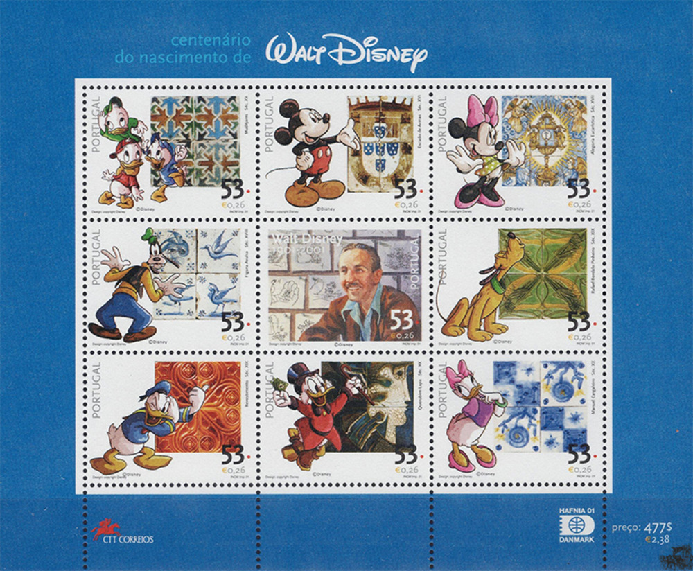 Portugal 2001 ** - 100. Geburtstag von Walt Disney