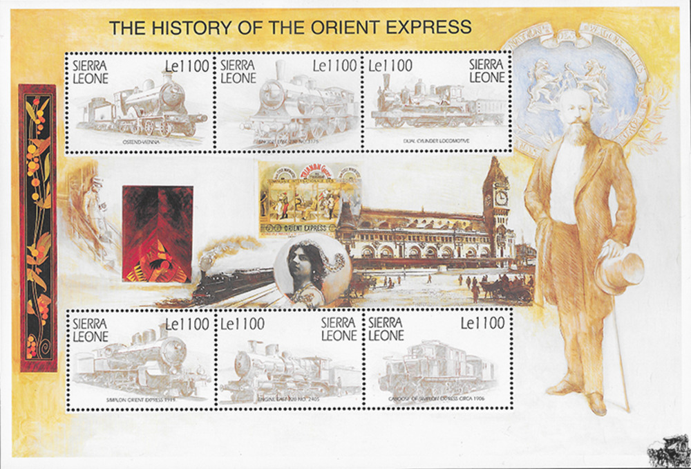 Sierra Leone 2001 ** - Geschichte des Orient-Express, Lokomotive Ostende-Wien