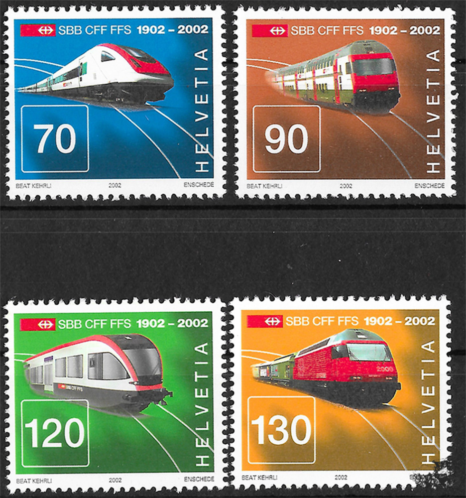 Schweiz 2002 ** - 100 Jahre Schweizerische Bundesbahnen (SBB)