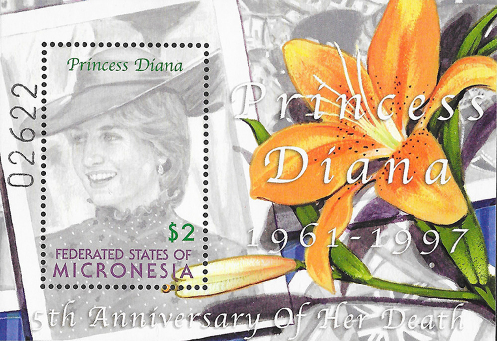 Mikronesien 2002 ** - 5. Todestag von Prinzessin Diana