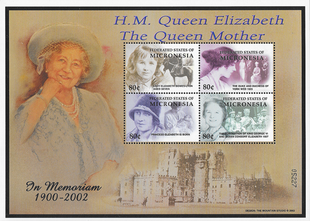 Mikronesien 2002 ** - Tod von Königinmutter Elisabeth