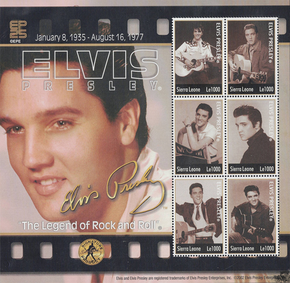 Sierra Leone 2002 ** - 25. Todestag von Elvis Presley