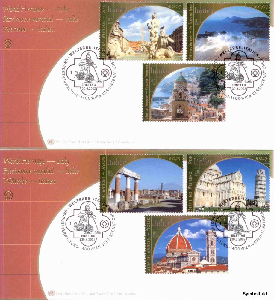 UNO Wien - FDC , € 0,56 - UNESCO-Welterbe: Italien