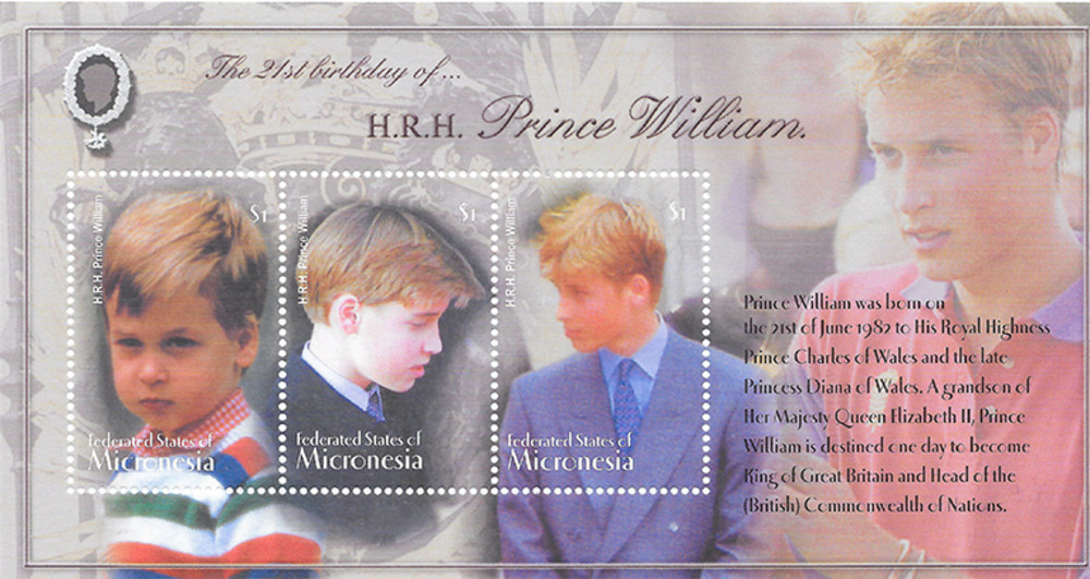 Mikronesien 2003 ** - 21. Geburtstag von Prinz William