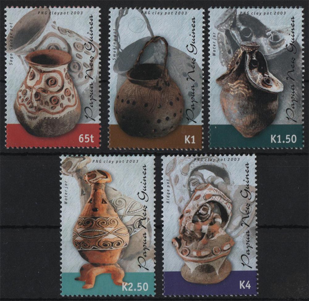 Papua-Neuguinea - Nr. 967-71 ** Keramiken Papua-Neuguinea - Nr. 967-71 ** Keramiken