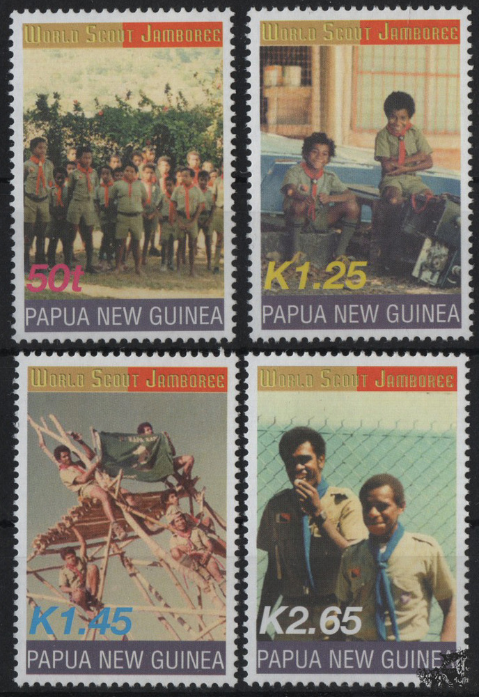 Papua-Neuguinea - Nr. 972-75 ** Weltpfadfindertreffen Sattahip Papua-Neuguinea - Nr. 972-75 ** Weltpfadfindertreffen Sattahip