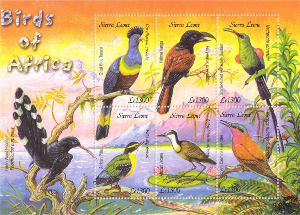 Sierra Leone 2003 ** - Afrikanische Vögel Sierra Leone 2003 ** - Afrikanische Vögel