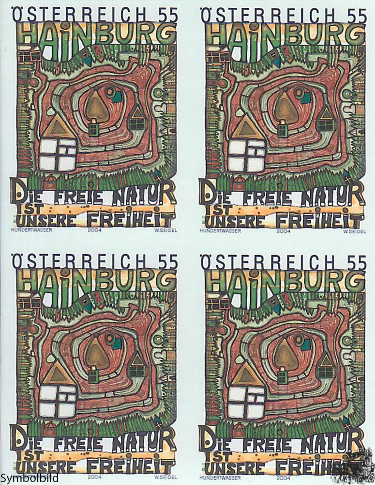 Österreich 2004 **, 0,55 € “Nationalpark Donau-Auen“ - Buntdruck-Viererblock