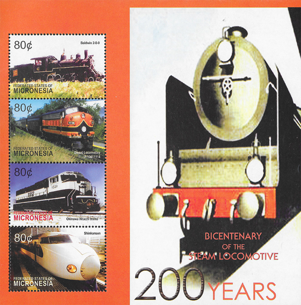 Mikronesien 2004 ** - 200 Jahre Eisenbahn, Baldwin 2-8-0