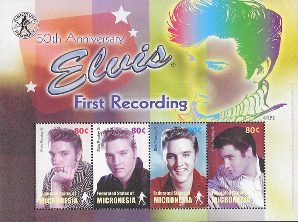 Mikronesien 2004 ** - 50. Jahrestag der ersten Schallplattenaufnahmen von Elvis Presley Mikronesien 2004 ** - 50. Jahrestag der ersten Schallplattenaufnahmen von Elvis Presley