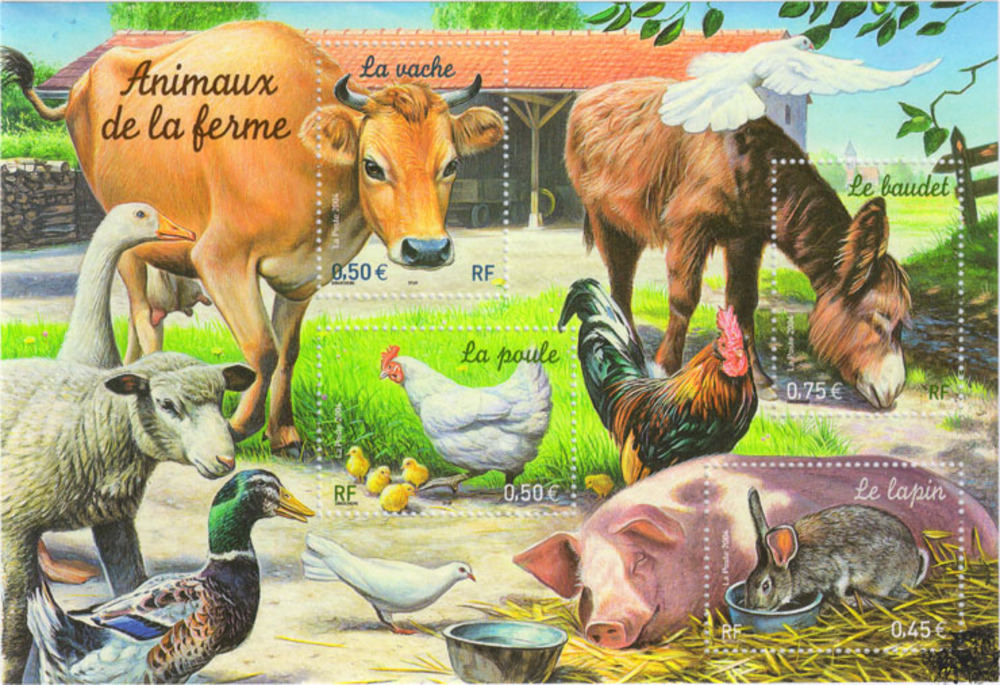Frankreich ** 2004, Tiere auf dem Bauernhof