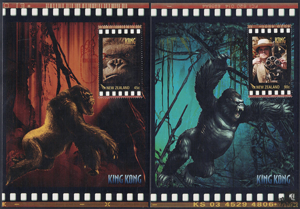 Neuseeland 2005 o - Postkarten - Uraufführung des Films „King Kong“