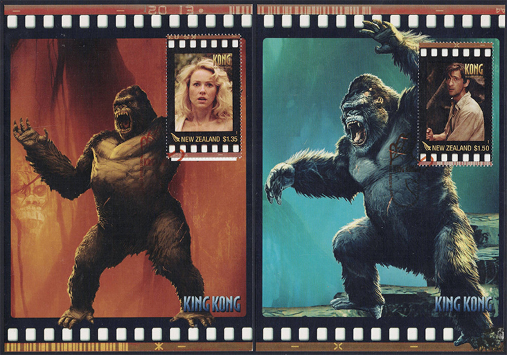 Neuseeland 2005 o - Postkarten - Uraufführung des Films „King Kong“