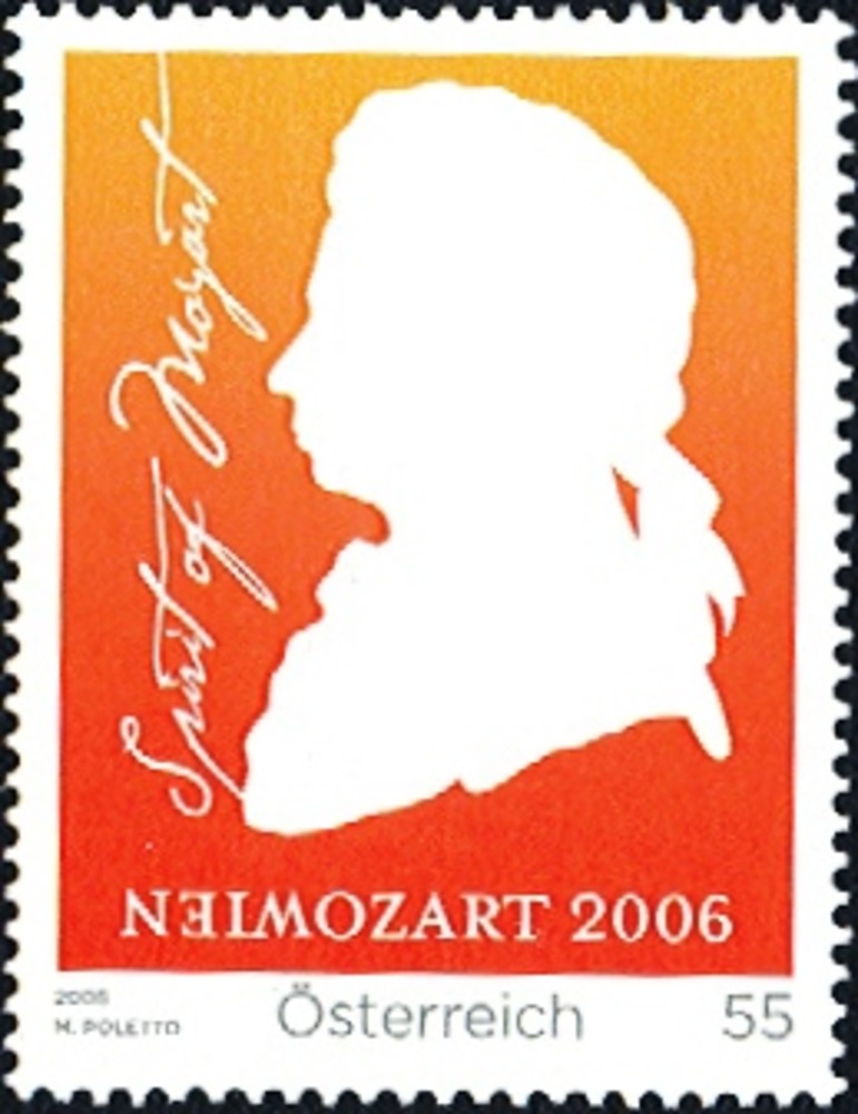 Österreich  2006 o € 0,55 - 250. Geburtstag W. A. Mozart