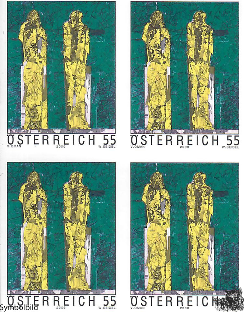 Österreich ** 2006 - 0,55 € “Moderne Kunst in Österreich“ - Buntdruck-Viererblock