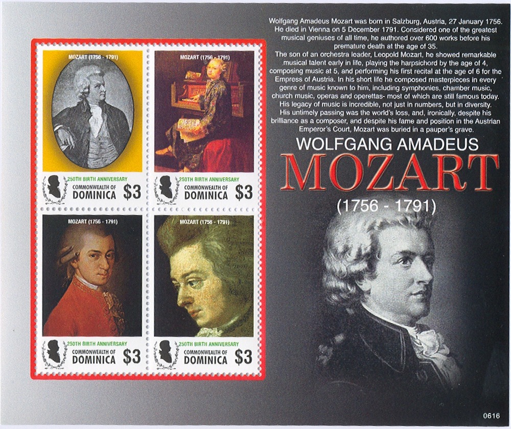 Dominica ** 2006 - 250. Birthday Mozart Dominica ** 2006 - 250. Birthday Mozart