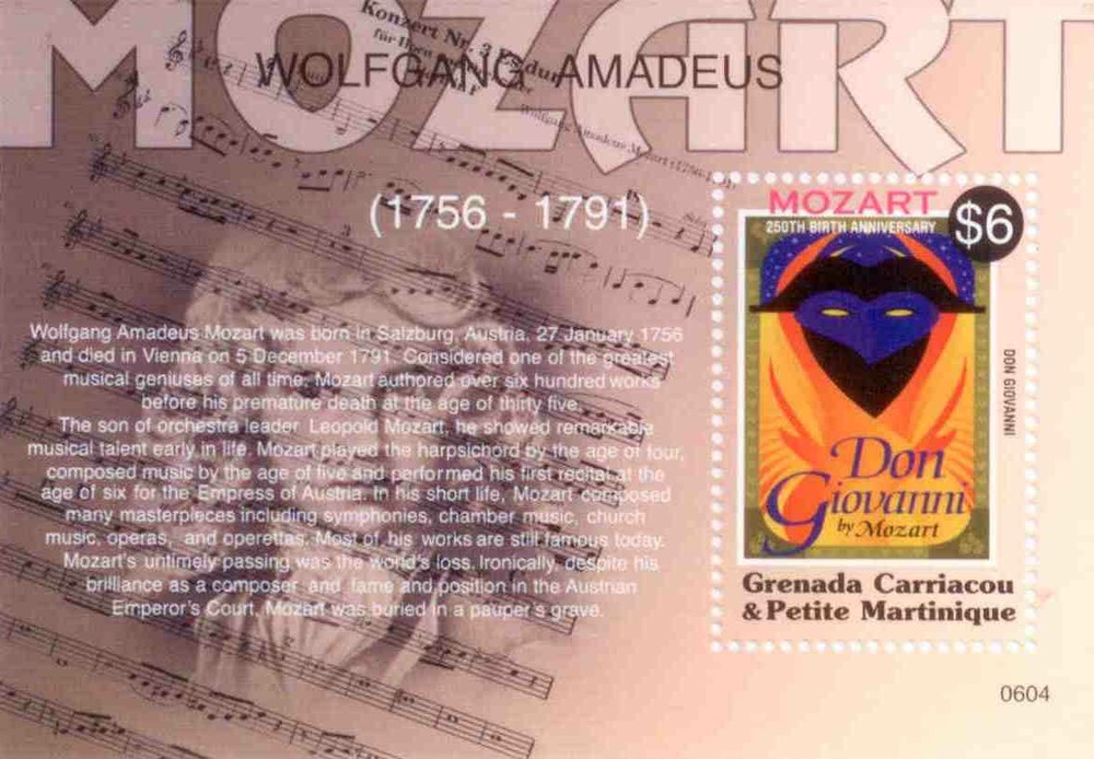 Grenada / Grenadines ** 2006 - 250 Death Mozart block