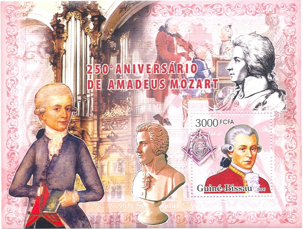 Guinea-Bissau ** 2006 - 250. Geburtstag Mozart Block Guinea-Bissau ** 2006 - 250. Geburtstag Mozart Block