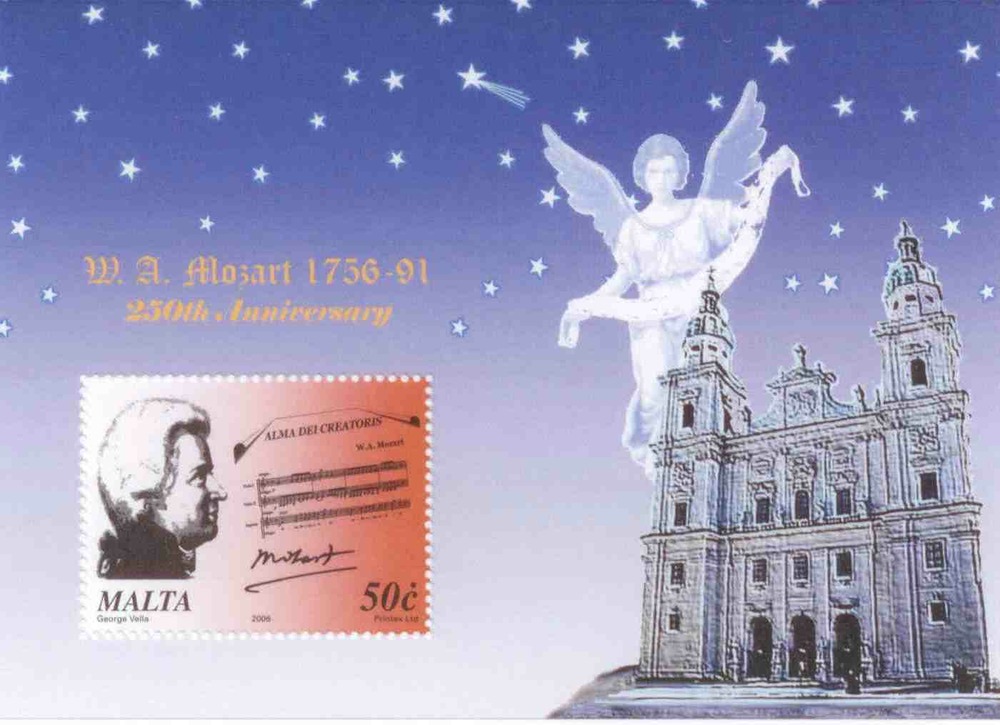 Malta ** 2006 - 250 Death W. A. Mozart block