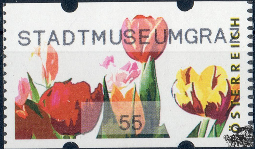 Österreich 2007 Automatenmarke ** - € 0,55 - Tulpen: STADTMUSEUMGRAZ