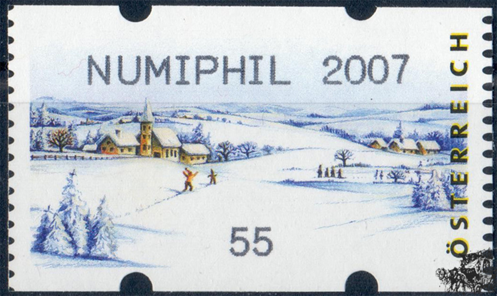 Österreich 2007 Automatenmarke ** - € 0,55 - Winterlandschaft: Numiphil 2007