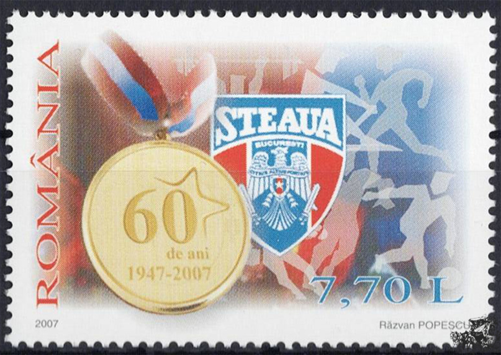 Rumänien 2007 ** - 60 Jahre Armeesportclub „Steaua“